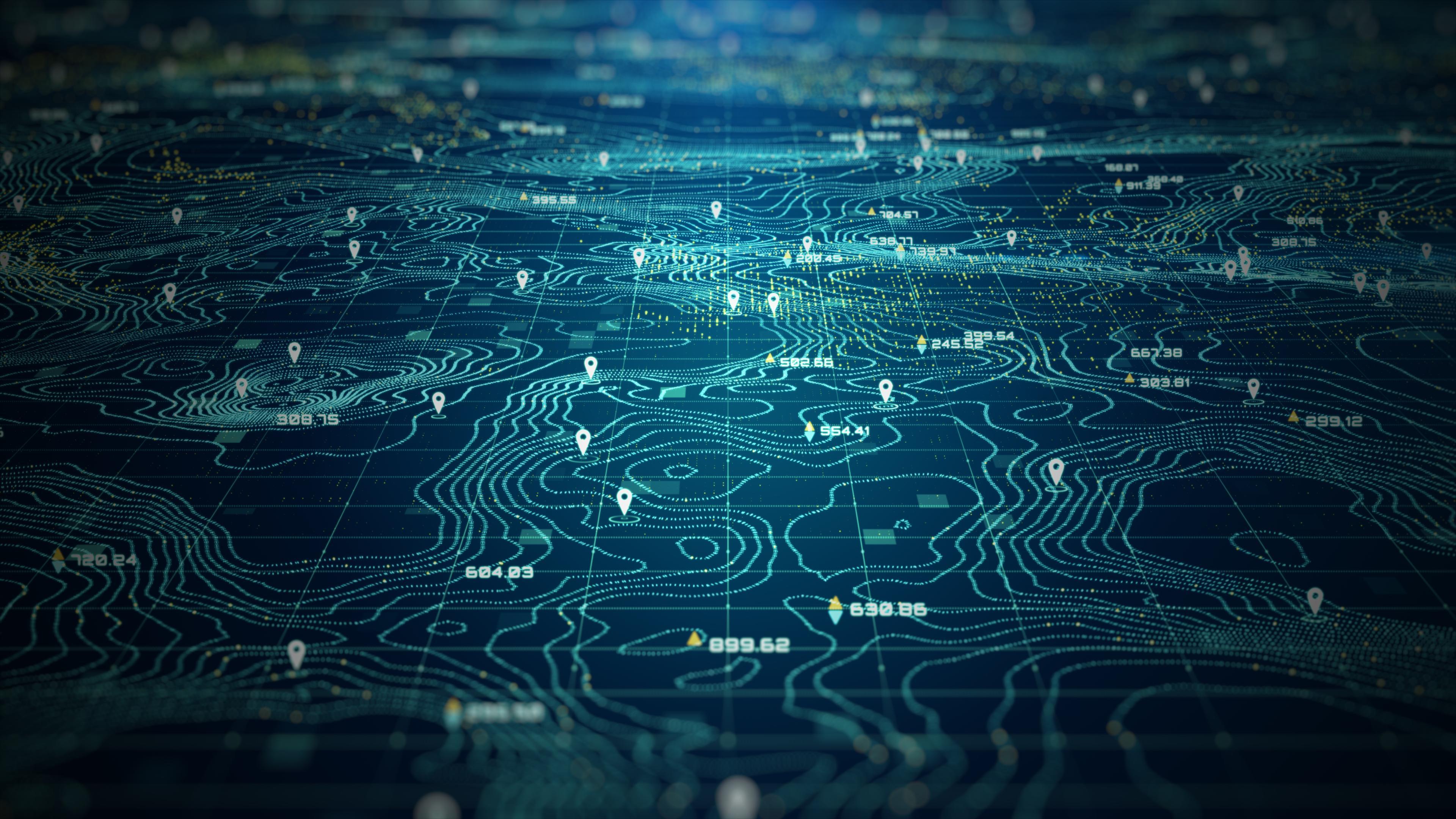 Data points on cyber map